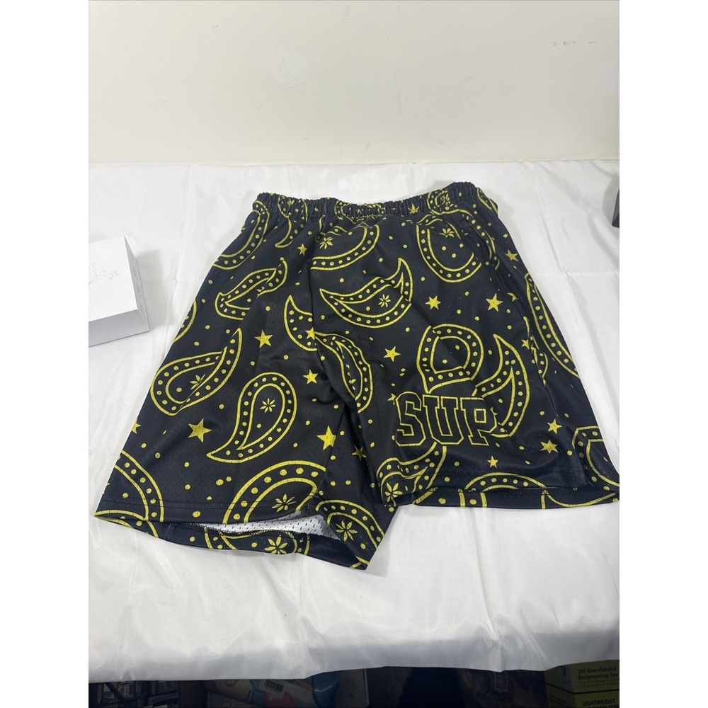 *NEW* Superior Supply SUP Blue/White Paisley Mesh Shorts Men's L Streetwear - Picture 2 of 5